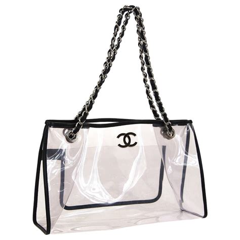 chanel clear tote bag|chanel bag shopping tote.